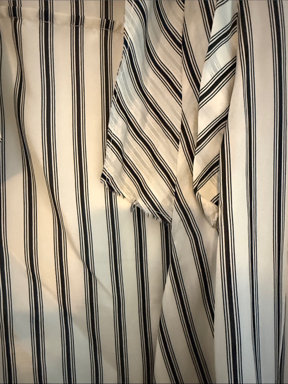 Marni Cream and Black Striped Tie-Waist Blouse - Picture 5 of 8